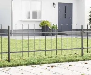 vidaXL Gard de Grădină Gri 5.1 x 1 m Oțel vopsit electrostatic