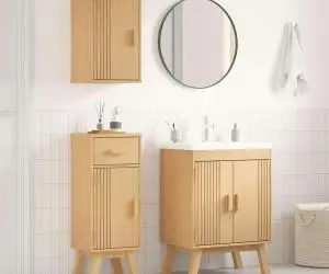 vidaXL Set mobilier de baie, 3 piese