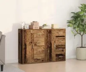 vidaXL Dulapuri 2 piese Lemn Vechi 60x31x84 cm Lemn Stratificat