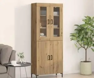 vidaXL Cabinet cu bufet de stejar artisan