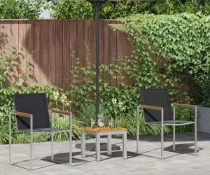 vidaXL Set dining pentru exterior 3 pcs Lemn masiv de acacia