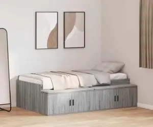 vidaXL Cadru de pat Sonama gri 90x190 cm
