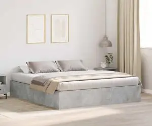 vidaXL Cadru de pat cu spațiu de depozitare Gri 180x200 cm