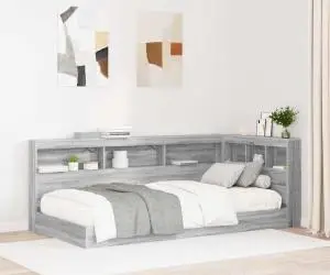 vidaXL Tăblie de depozitare cu raft sonoma gri 90 cm Lemn compozit