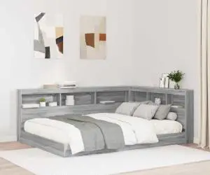 vidaXL Tăblie de depozitare cu raft sonoma gri 140 cm Lemn compozit