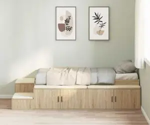 vidaXL Cadru de Pat Sonoma Oak 90x200 cm