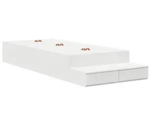vidaXL Cadru de pat cu depozitare Alb 80x200 cm