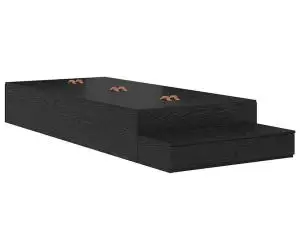 vidaXL Cadru de pat Stejar negru 80x200 cm
