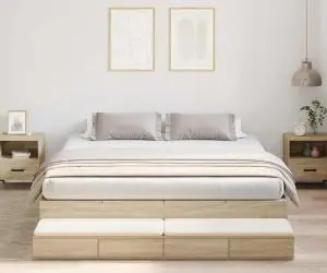 vidaXL Cadru de pat Sonoma Oak 200x200 cm
