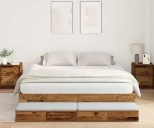 vidaXL Cadru de pat din lemn vechi 200x200 cm