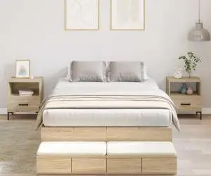 vidaXL Cadru de pat Sonoma Oak 120x200 cm