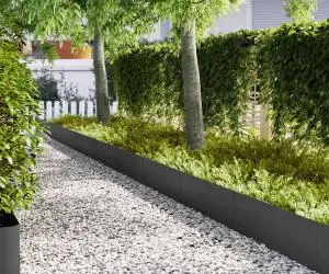 vidaXL Borduri de gazon, 30 buc., negru, 100x0,5x30 cm, oțel