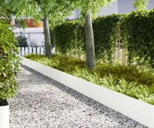 vidaXL Borduri de gazon, 30 buc., alb, 100x0,5x30 cm, oțel