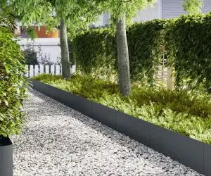 vidaXL Borduri de gazon, 50 buc., antracit, 100x0,5x30 cm, oțel