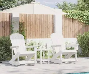 vidaXL Fotolii Adirondack Marmite 2 pcs Alb 73.5 x 92 x 90 cm HDPE