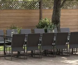 vidaXL Set mobilier de grădină, 22 piese, cu perne, oțel și textilenă