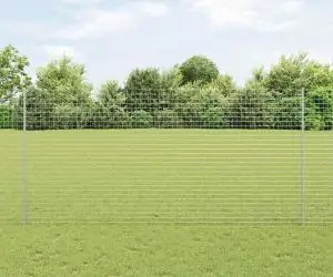 vidaXL Stâlpi de gard argintii 44 pcs Argintiu 100cm x 1.5m.