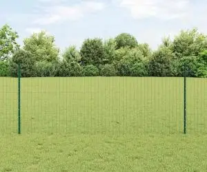 vidaXL Împrejmuirea Euro cu 5 U Posturi Verde 1x10 m Oțel