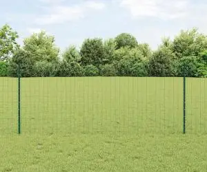 vidaXL Set de Împrejmuire Grădină Set de 2 Verde Oțel Vopsit Electrostatic