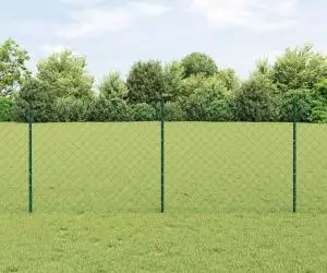 vidaXL Set de Împrejmuire Grădină Set de 2 Verde Oțel Galvanizat
