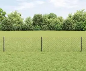 vidaXL Dulap de lanț cu 10 U-posturi gri 0.4x10 m oțel