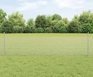 vidaXL Gard oțel galvanizat sudat cu 44 stâlpi argintii 0.5x100 m