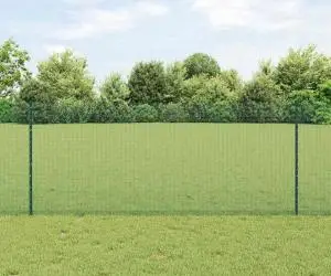 vidaXL Set Gard de Grădină Set de 2 Verde Oțel Galvanizat 25 x 1 m