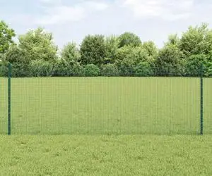 vidaXL Gard din sârmă sudată cu 44 U posturi Verde 0.8x100 m Oțel