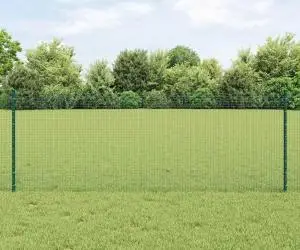 vidaXL Împrejmuire din Fibră Sudată cu 44 Posturi U Verde 0.8x100 m Oțel