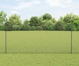 vidaXL Gard din Sârmă Sudată cu 10 Stâlpi U Gri 1.4x10 m Oțel