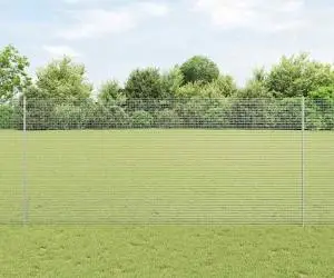 vidaXL Gard din sârmă sudată cu 44 de stâlpi gri 1.4x50 m din oțel
