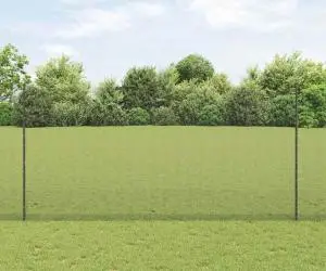 vidaXL Gard din sârmă sudată cu 44 U Posturi Gri 1.5x50 m Oțel