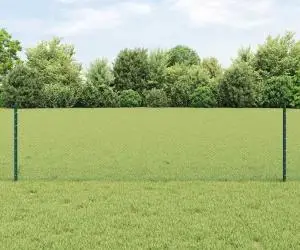 Stâlpi Îngrădire vidaXL 11 pcs Canal U Verde 60 cm Oțel
