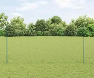 vidaXL Set Împrejmuire Grădină Set de 2 Verde Metal 25 x 1,5 m