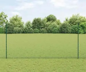 Stâlpi de Gard vidaXL 11 buc U-Channel Verde 160 cm Oțel