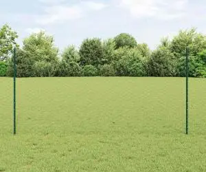 Stâlpi Gard vidaXL 11 buc U-Channel Verde 120 cm Oțel