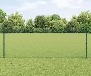 Posturi de Gard vidaXL 11 buc U-Canal Verde 80 cm Oțel