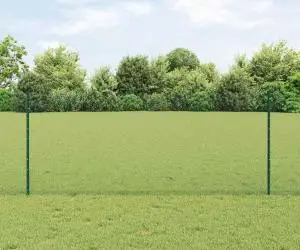 Stâlpi Îngrădire vidaXL 11 pcs U-Channel Verde 100 cm Oțel