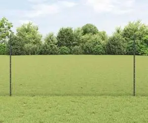vidaXL Stâlpi de Gard 22 piese U-Channel Gri 120 cm Oțel