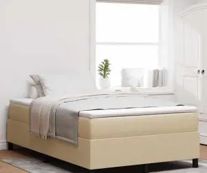 vidaXL Pat cu arcuri, gri verde deschis, 120x200 cm, catifea raiată