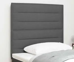 vidaXL Tăblie Design Linii Gri închis 90 cm din țesătură