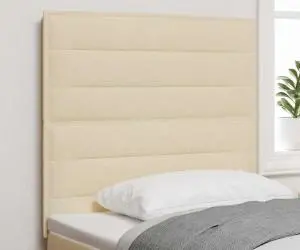 vidaXL Tăblie design linii crem 90 cm țesătură