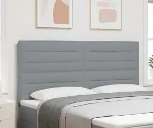 vidaXL Tăblie design linii gri deschis 180 cm țesătură