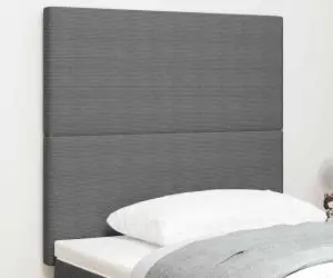 vidaXL Tăblie de pat design simplu, gri deschis, 90 cm, catifea raiată