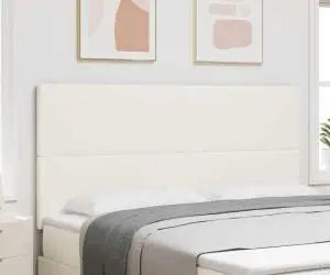 vidaXL Tăblie de pat design simplu, crem, 180 cm catifea raiată