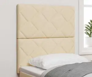 vidaXL Tăblie crem cu design de blocuri de diamant, 80 cm, din poliester