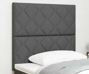 vidaXL Tăblie Gri Întunecat cu Design în Blocuri de Diamant, 100 cm, Poliester