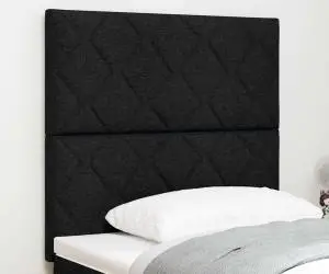 vidaXL Tăblie Neagră cu Design cu Blocuri de Diamant, 100 cm, Fabric