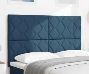 vidaXL Tăblia Albastră cu Design Cu Blocuri de Diamant, 160 cm, Poliester