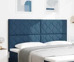 vidaXL Tăblie Albastră cu Design cu Bule de Diamant 180 cm din Poliester.